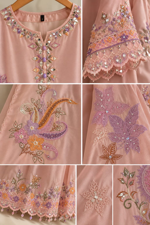 Blush pink.
