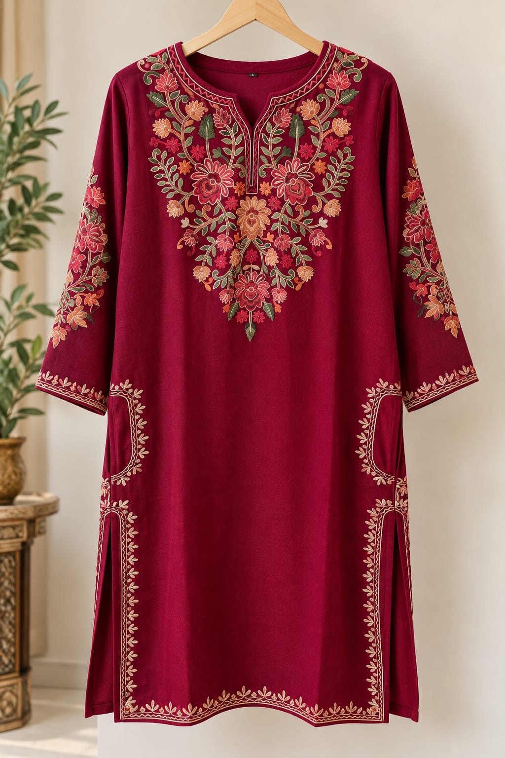 Floral Embroidered kurta