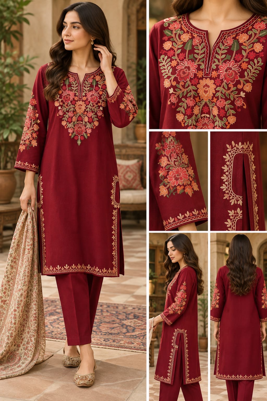 Floral Embroidered kurta